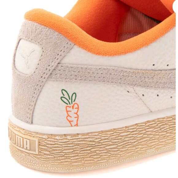 PUMA Mens Sz 13 Anwar Carrots Suede XL Scavenger Hunt White Orange Green DISPLAY - Picture 6 of 13